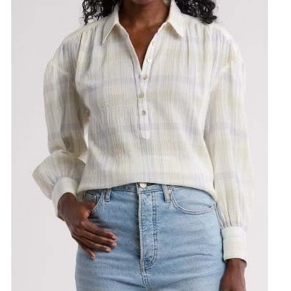 Faherty Atwood Plaid Olli Check‎ Button Down Long Sleeve Top - XSmall
